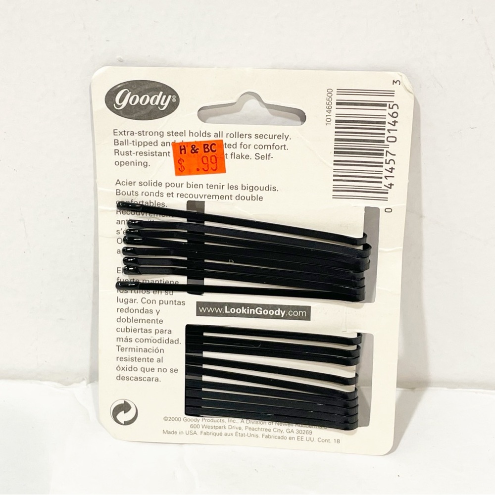 Goody Vintage 2000 Black‎ Hair Bobby Pins 17 NEW - Picture 2 of 3